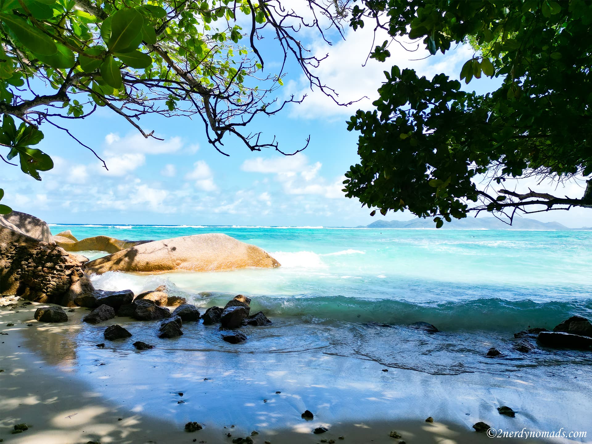 Relaxing on a secluded beach